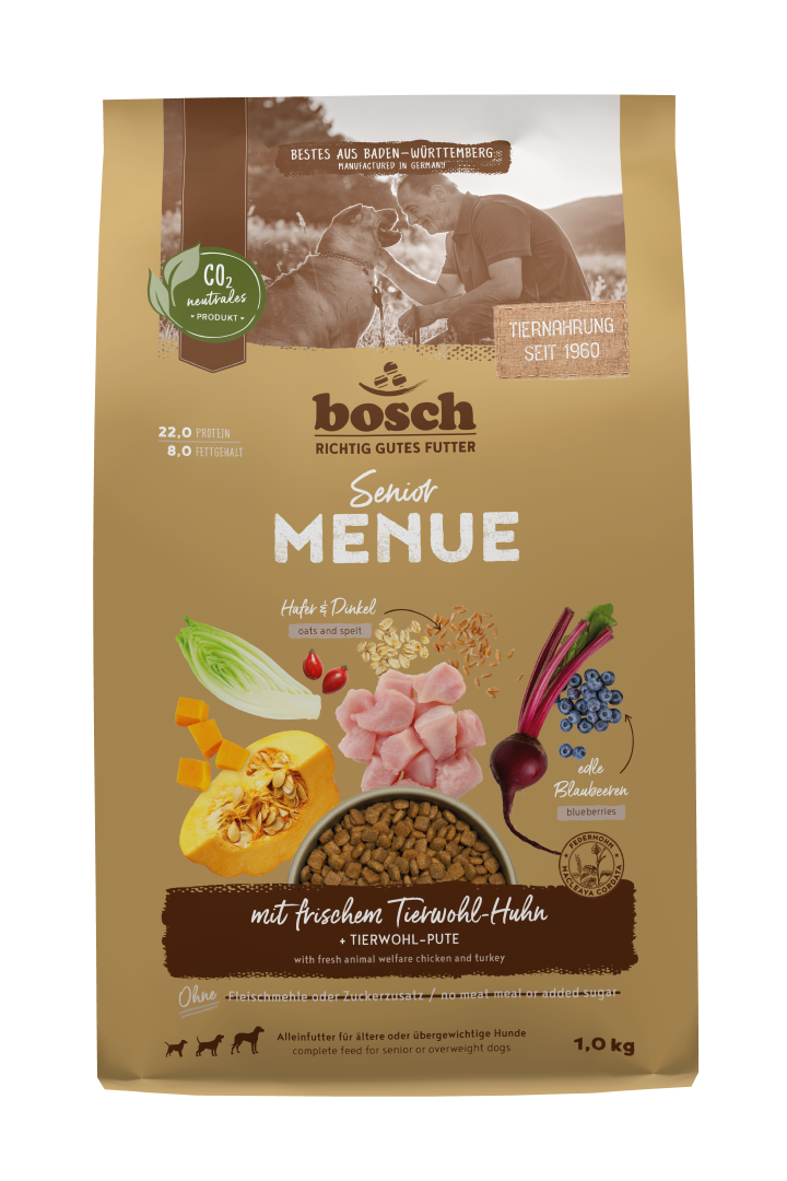 bosch Hunde-Trockenfutter HPC Menue Senior mit Tierwohl-Huhn